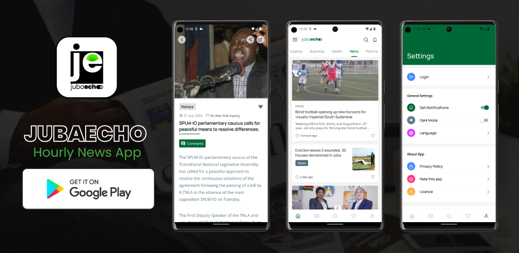 Get the news as it happens: With Juba Echo Mobile App never miss latest news.