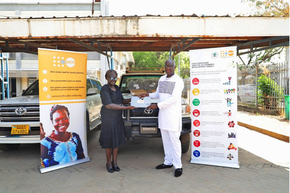 UNFPA donates vehicle, laptops to Ministry of Gender, Child and Social Welfare