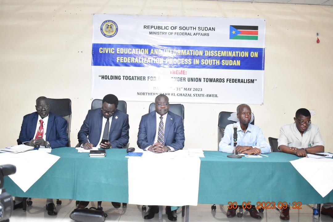 Government conducts  three-day workshop on federalism in Aweil