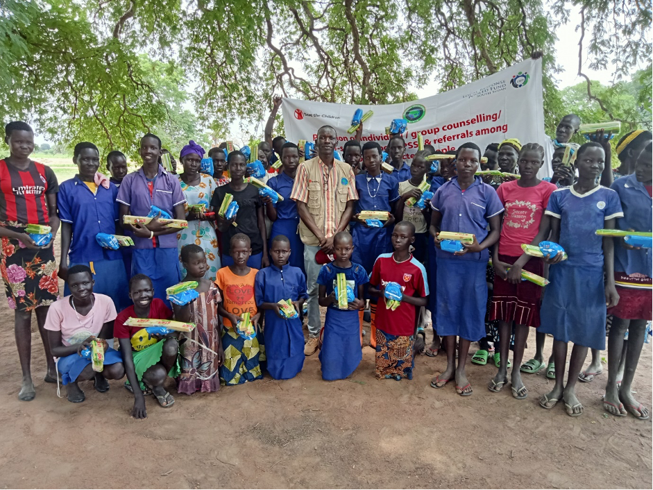 Empower Youth Africa distributed sanitary pads  to 500 IDPS in Aweil