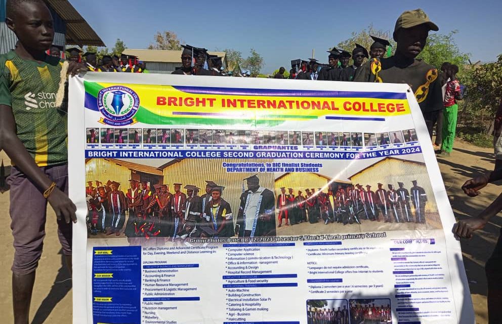 Bright International College graduated its second batch of students in Bentiu