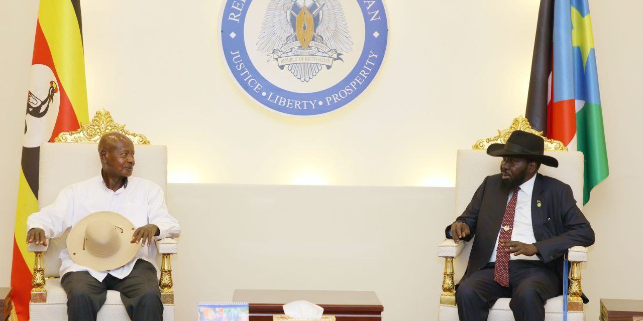 President Yoweri Kaguta Museven in Juba for talks