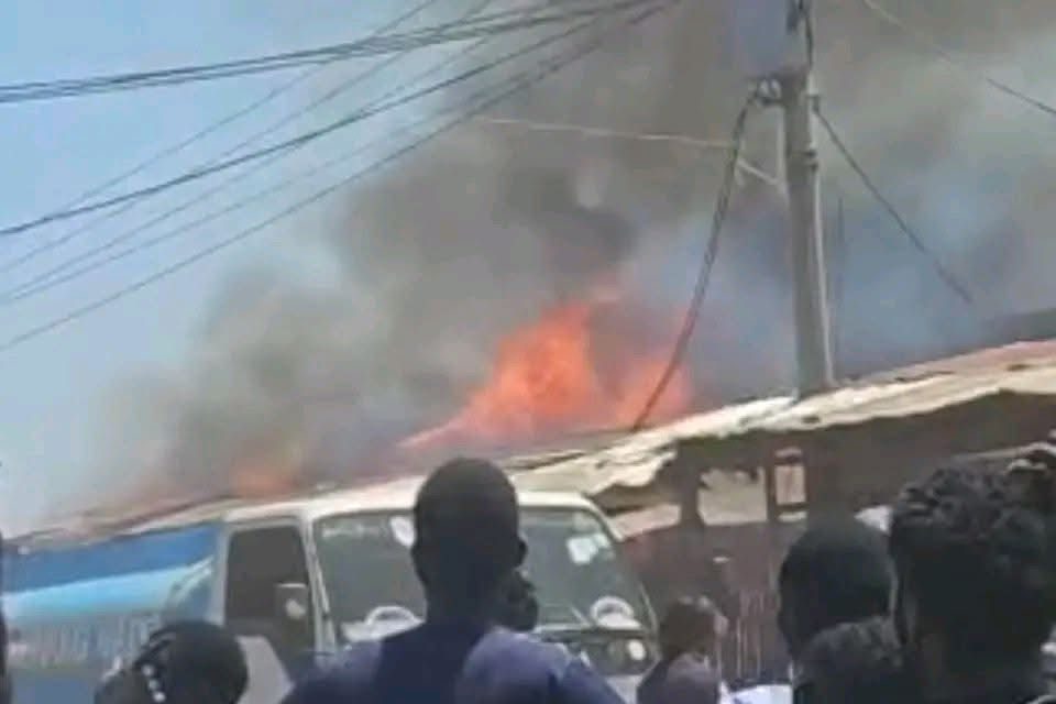 Custom market on fire