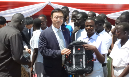 Chinese embassy donates textbooks, scholastic materials to Chinese built school