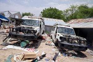 MSF vehicles were destroyed and vandalized following the bombard